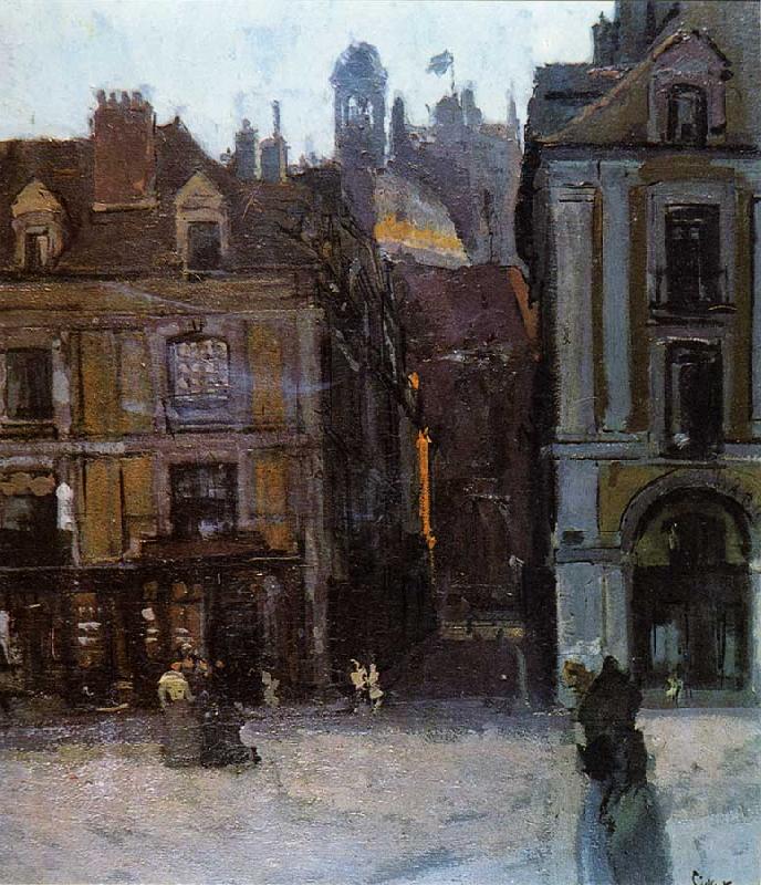 Walter Sickert The Quai Duquesne and the Rue Notre Dame, Dieppe Germany oil painting art